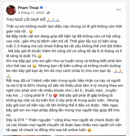 Vụ Phạm Thoại rút hơn 16 tỉ đồng tiền từ thiện: Người quyên góp yêu cầu công an vào cuộc